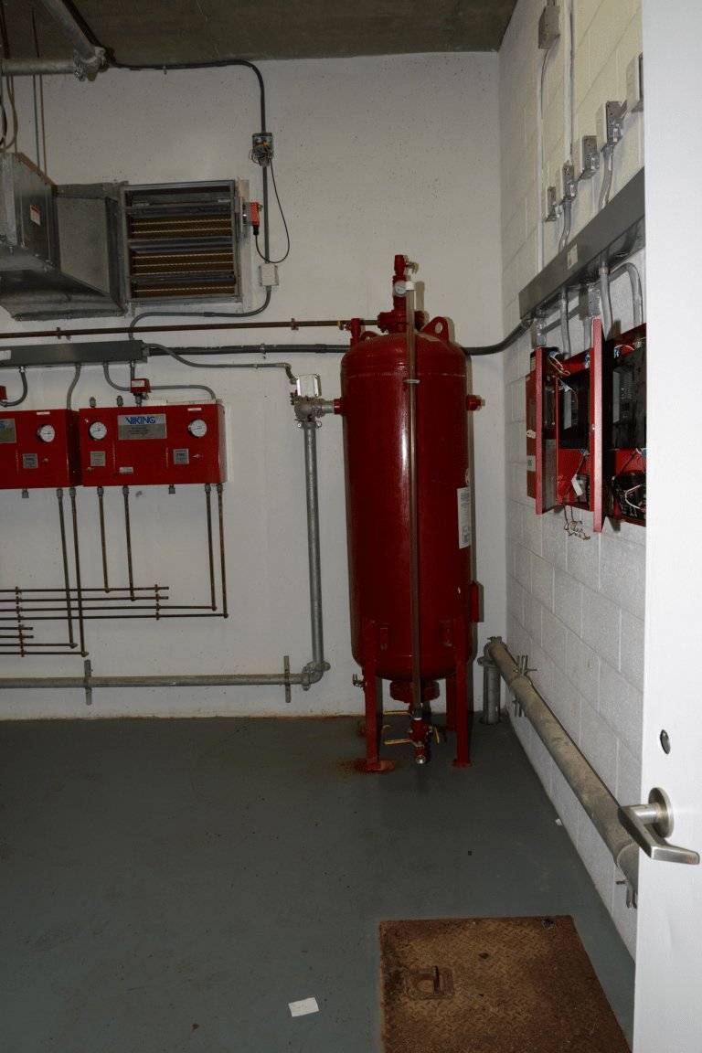 Installed fire suppression system equipment